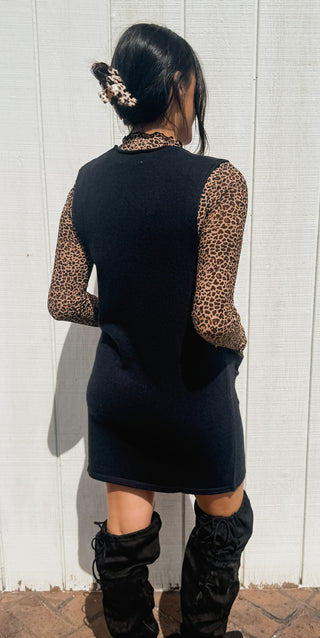 Cozy Orchard Knit Dress - Black