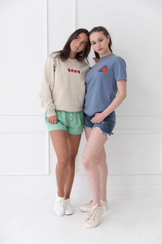 Strawberry Fields Embroidered Sweatshirt