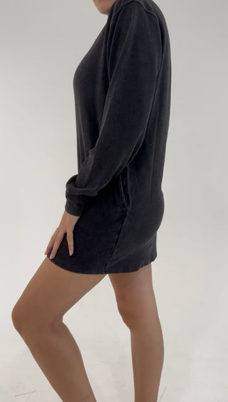 Lounge and Go Dress - Black