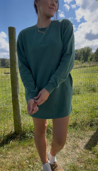 Lounge and Go Dress - Dark Green