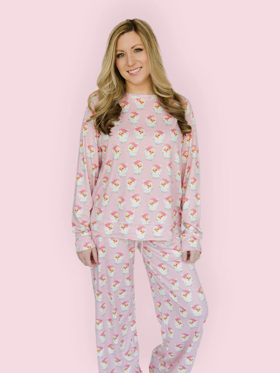 Rosy Santa Mommy & Me Pajamas