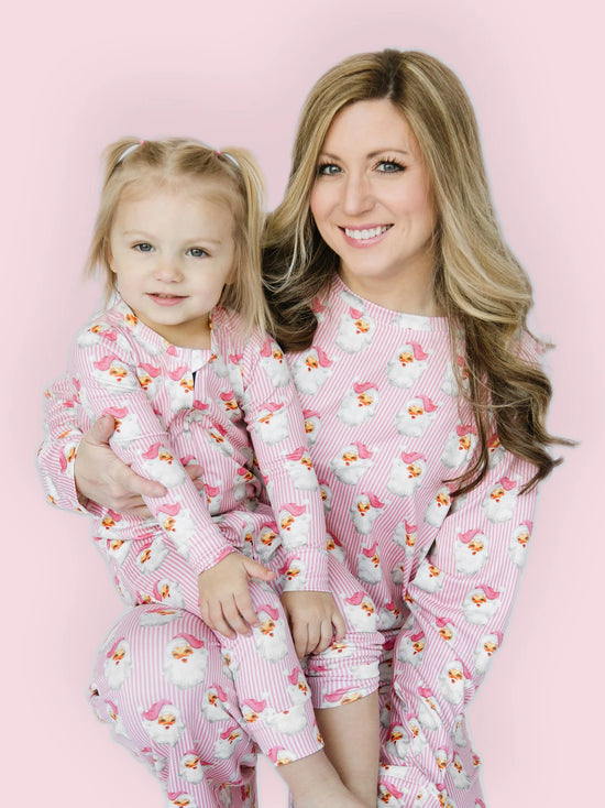Rosy Santa Mommy & Me Pajamas