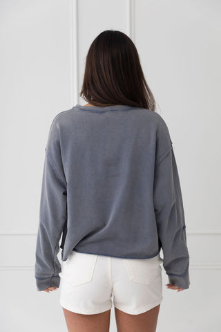 Happy Vibes Graphic Crop Sweatshirt