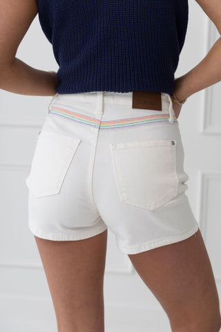 Somewhere Over the Rainbow Shorts by Judy Blue