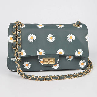 Daisy Flower Canvas Shoulder Bag