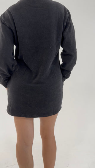 Lounge and Go Dress - Black