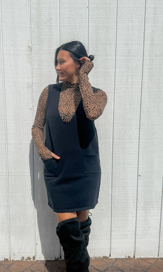 Cozy Orchard Knit Dress - Black