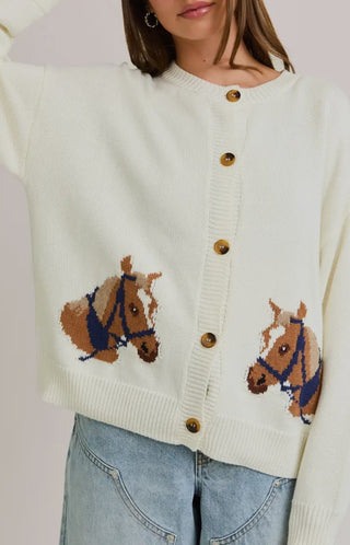 Horse Girl Sweater Cardigan