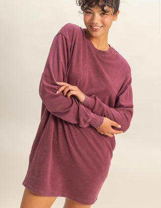 Lounge and Go Dress - Dark Cherry