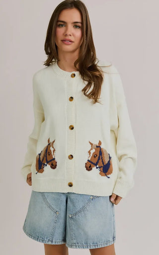 Horse Girl Sweater Cardigan