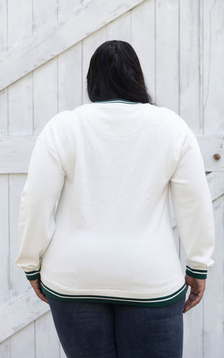 MSU Spartans vintage sweatshirt long sleeve back view cuffed sleeve