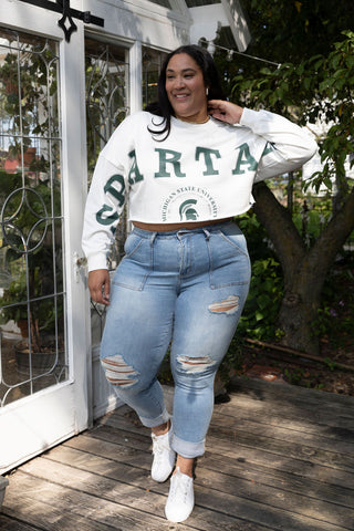 Michigan State Spartans Crop top long sleeve