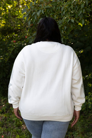 MSU_Spartans_Michigan_state_sweatshirt_Oh_my_stars oversize fit long sleeve embellished stars back view