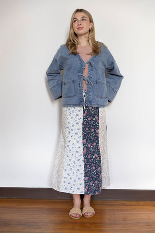 Posey Patchwork Floral Skirt