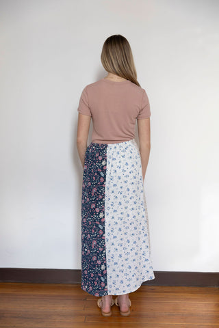 Posey Patchwork Floral Skirt
