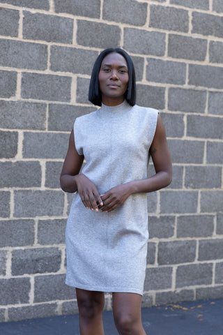 The Boss Sleeveless Mock Neck Knit Dress