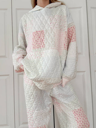 Sweetheart Quilted Pastel Hoodie