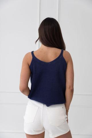 Coastal Blue Knit Tank