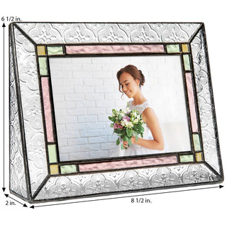 Stained Glass Wedding Picture Frame: 5x7 Vertical