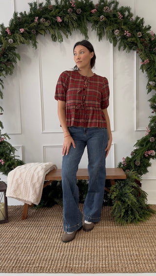 Home for the Holidays Peplum Top