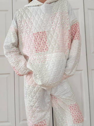 Sweetheart Quilted Pastel Hoodie