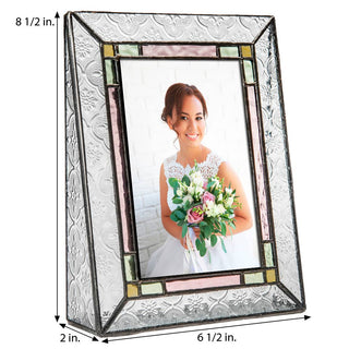 Stained Glass Wedding Picture Frame: 5x7 Vertical