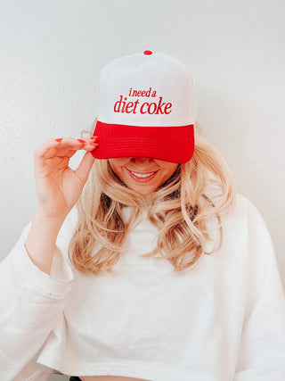 I Need a Diet Coke Embroidered Trucker Hat