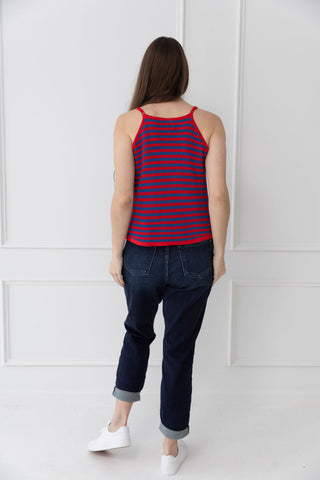 American Days Red and Blue Tank Top