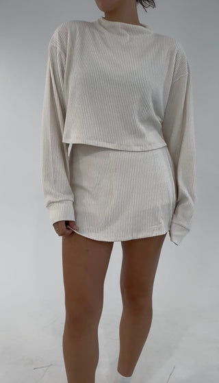 Soft Intentions Cropped Sweater - Whip Cream
