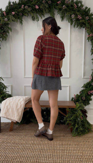 Home for the Holidays Peplum Top