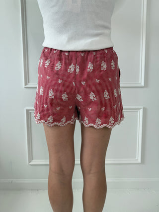Watermelon Picnic Gingham Eyelet Boxer Shorts