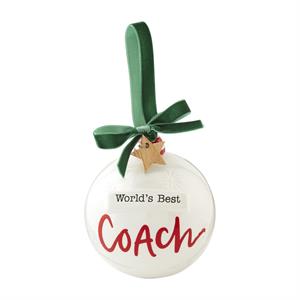 BEST COACH ROUND ORNAMENT