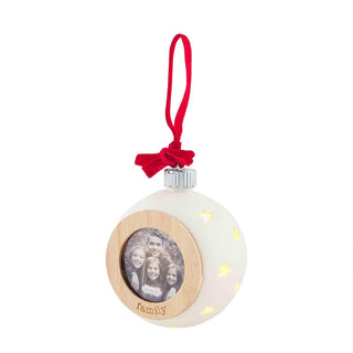 Family Lit Ceramic Ornament