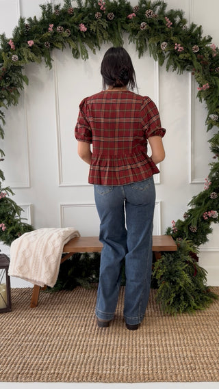 Home for the Holidays Peplum Top