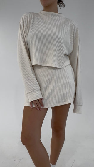 Soft Intentions Cropped Sweater - Whip Cream