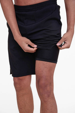 Stallion Lined Active Shorts -Gray