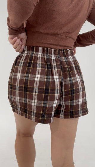 Campfire Cutie Shorts - Brown