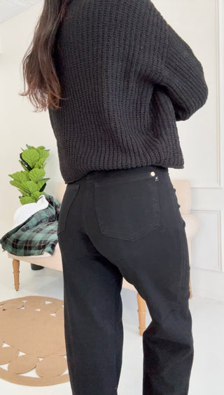 Midnight Muse High Waist Retro Wide Jean By Judy Blue