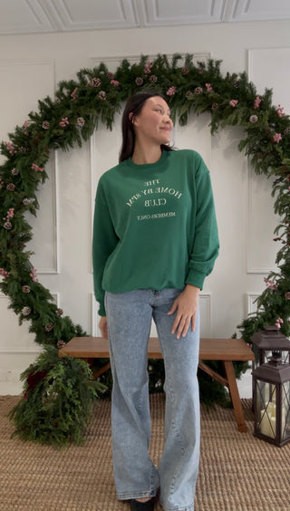 Curfew Queen Crewneck - Green