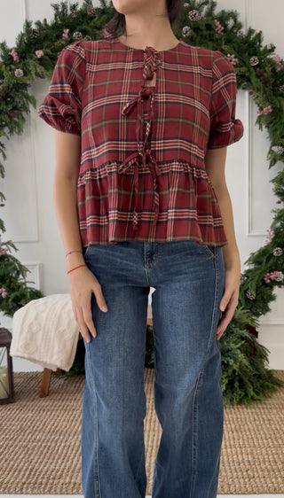 Home for the Holidays Peplum Top