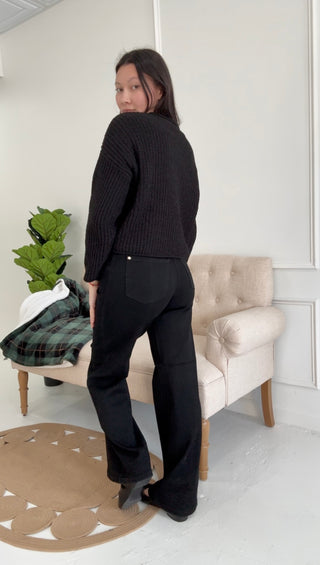 Midnight Muse High Waist Retro Wide Jean By Judy Blue