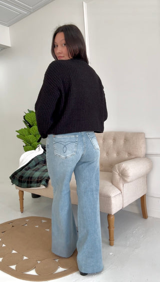 Diamond Dream High Waist Retro Wide Jean By Judy Blue