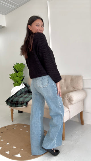 Diamond Dream High Waist Retro Wide Jean By Judy Blue