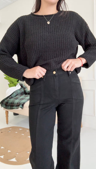 Midnight Muse High Waist Retro Wide Jean By Judy Blue