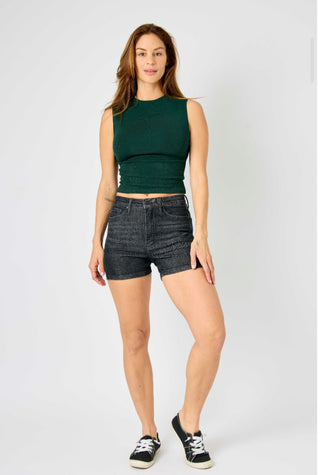 Fireside Tummy Control Shorts by Judy Blue