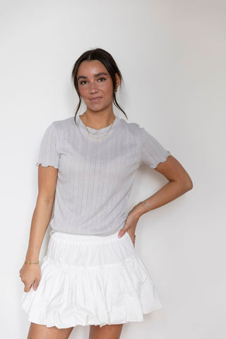 Clouds of Cotton Bubble Hem Skirt