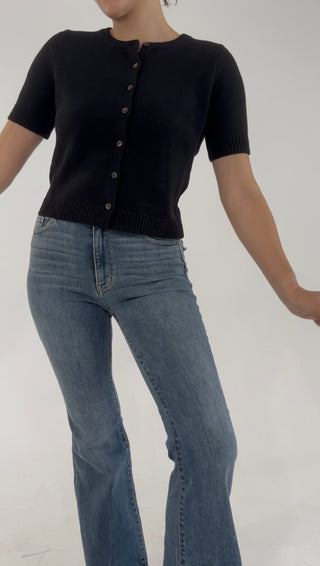 Sweet Haven Button Pocket Flare Jeans By Judy Blue