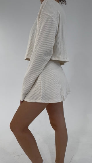 Soft Intentions Cropped Sweater - Whip Cream