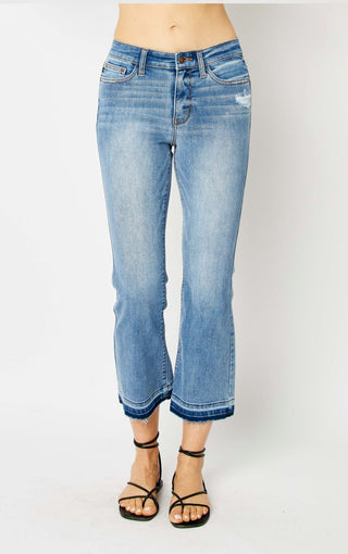 Judy Blue Cowgirl Strip Bootcut Crop