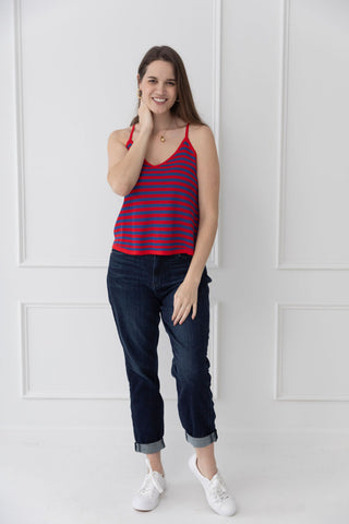 American Days Red and Blue Tank Top